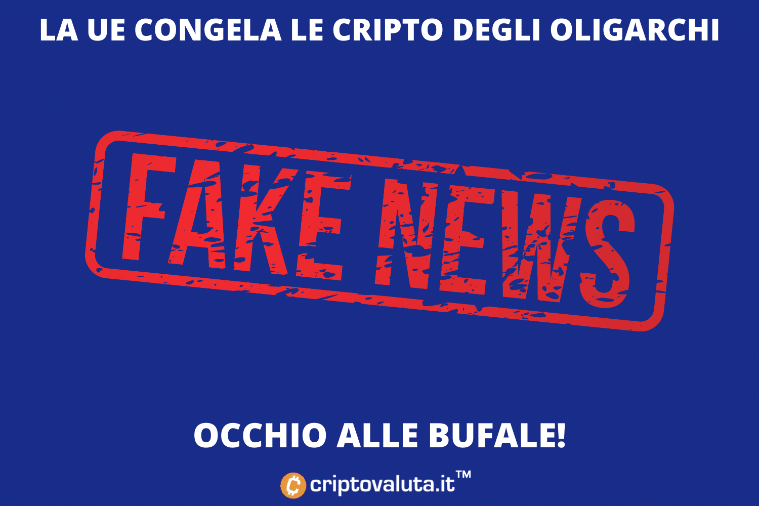 UE: congelati Bitcoin e cripto degli oligarchi | Ma la verità è un'altra...