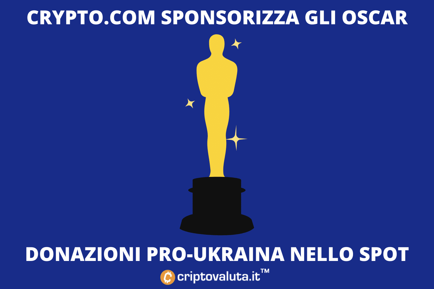 Crypto.com alla notte degli Oscar | Spot per donazioni in Ucraina
