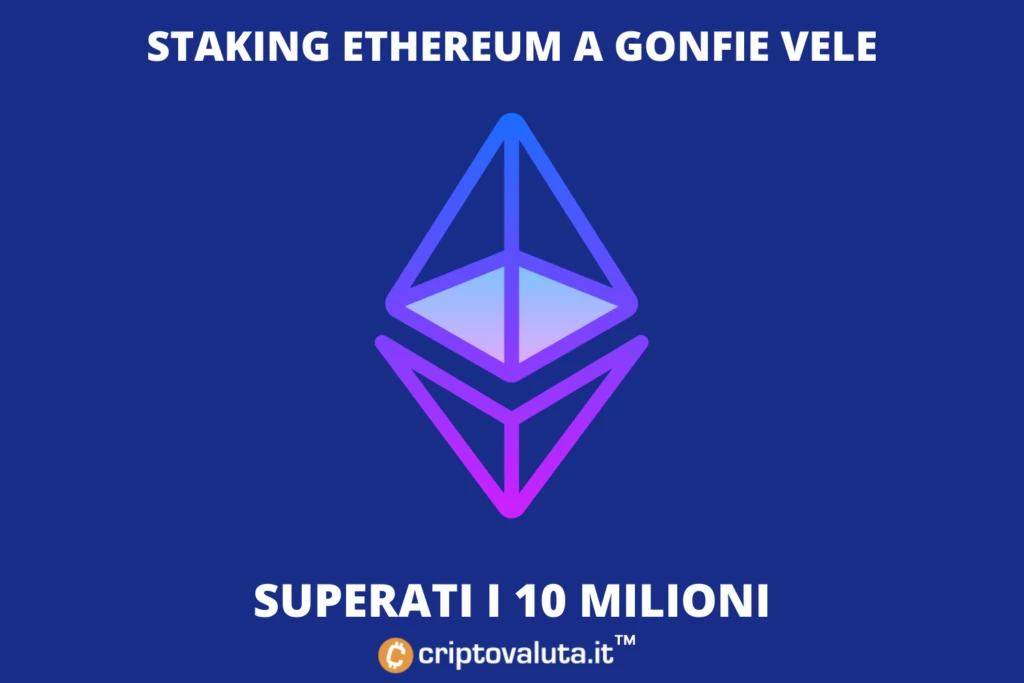 Ethereum staking - superati i 10 milioni