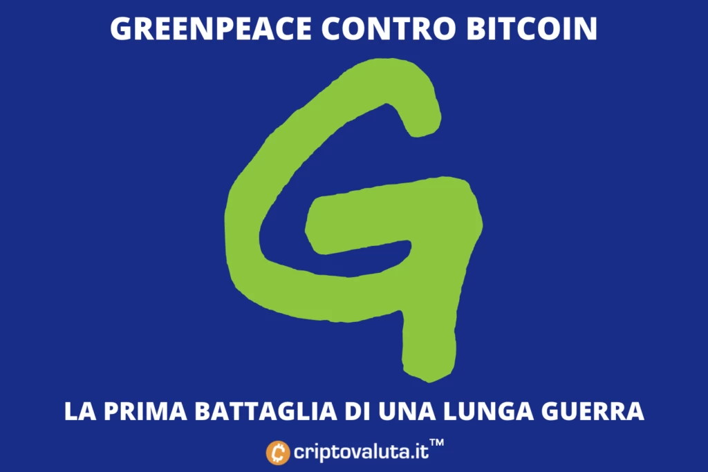 Bitcoin contro Greenpeace: la guerra