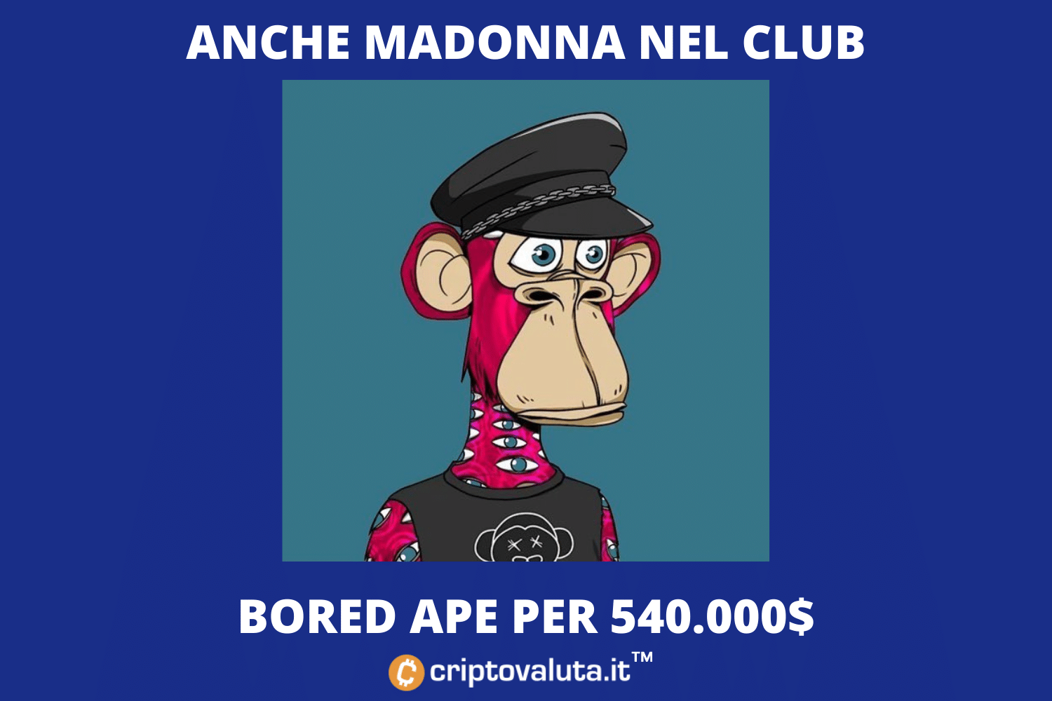 Anche Madonna nel Bored Ape Yacht Club | Acquistato NFT da 540.000$!