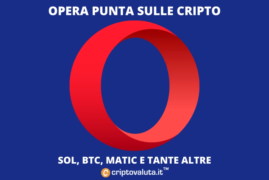 Opera punta sulle cripto e allarga il suo menù