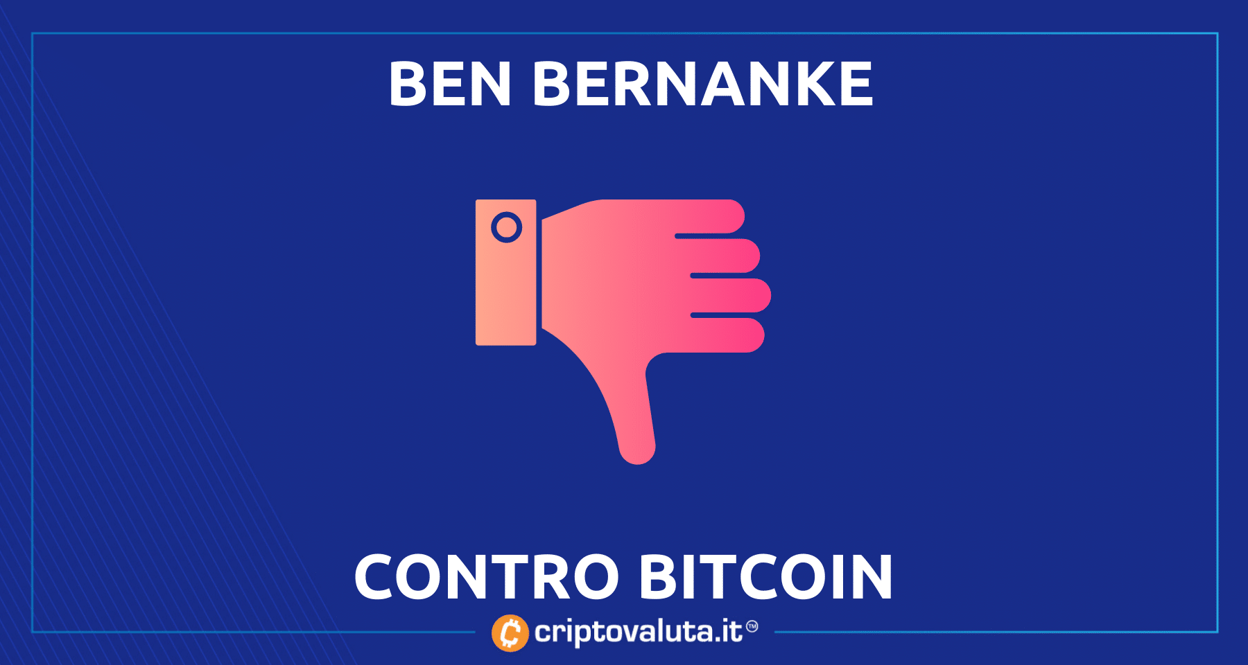 Ben Bernanke contro Bitcoin! | La vecchia guardia "non riesce" a capire $BTC