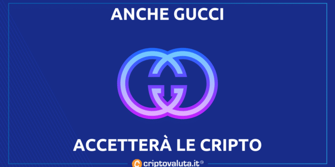 Gucci pagamento cripto e Bitcoin