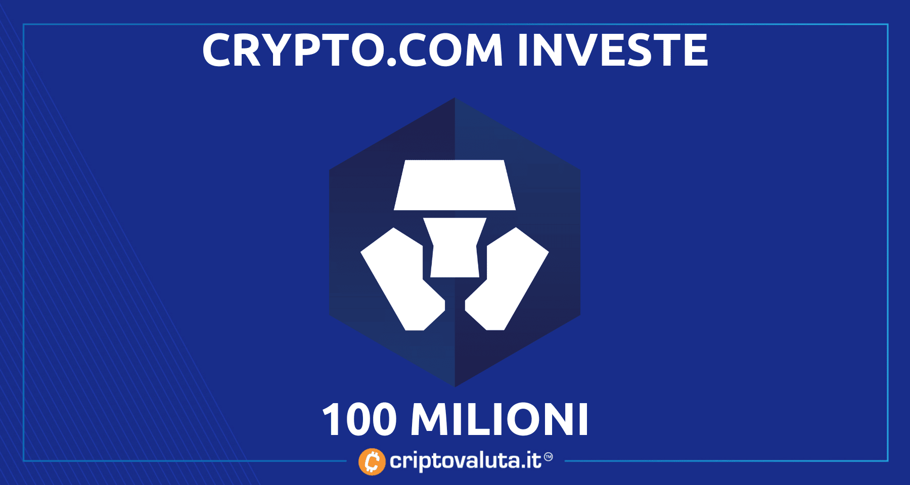 Crypto.com investe 100 milioni di dollari | Acceleratore per progetti Cronos