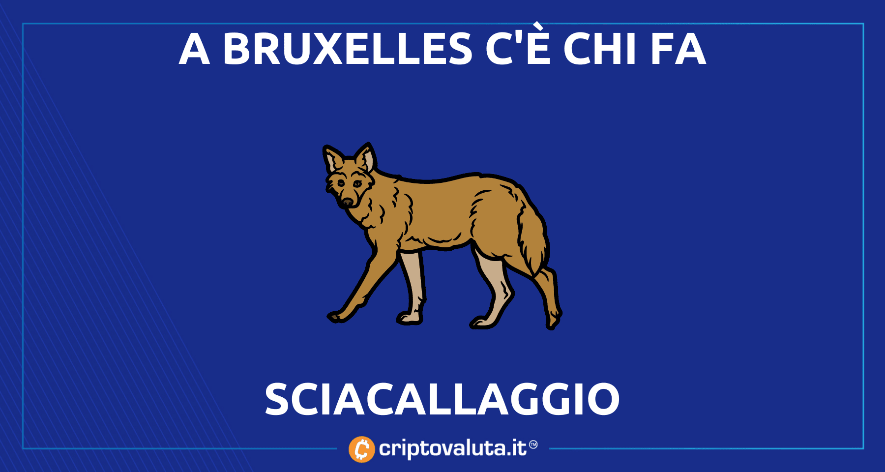 UE: c'è chi vuole cavalcare il Bear Market | "Urge approvare MiCA" ma è la solita commedia