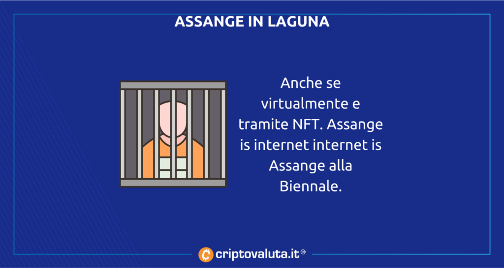 Assange in Laguna alla Biennale