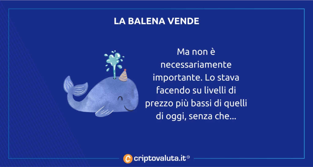 balene vendono BItcoin