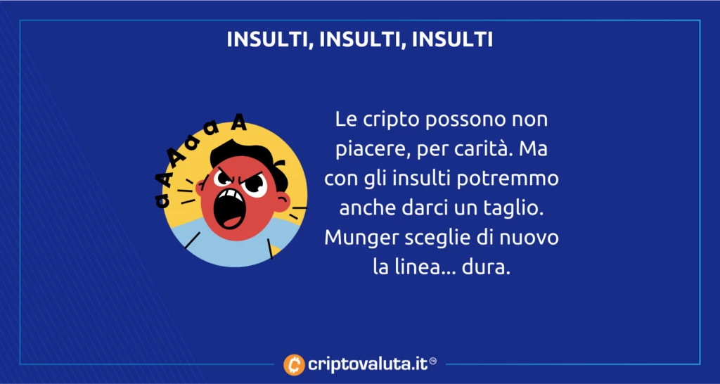 Munger contro Bitcoin - di nuovo con insulti