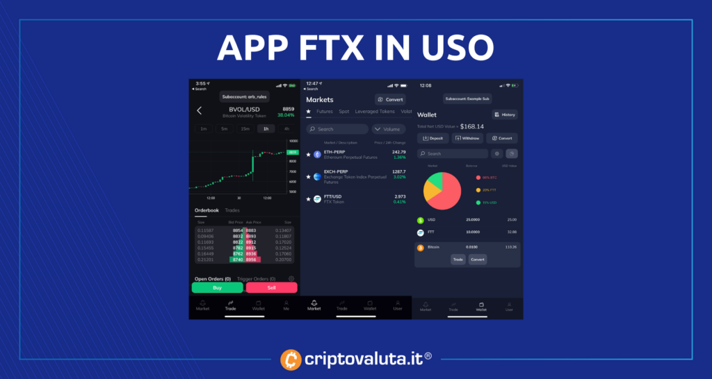 FTX App in uso