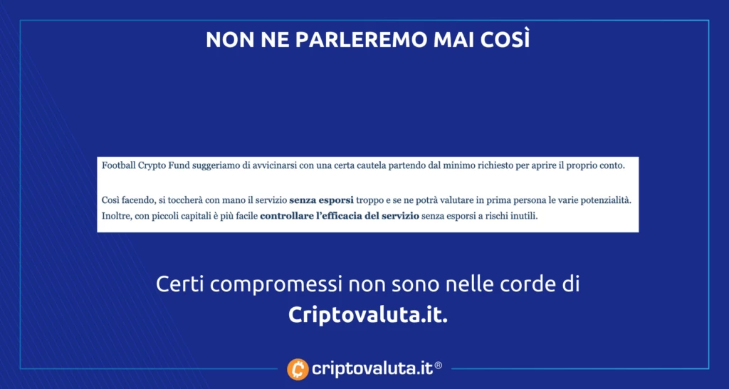 Compromesso editoriale che non ci appartiene UEFA CRIPTO FUND