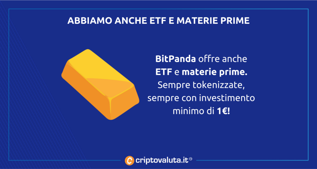 BitPanda materie prime e ETF