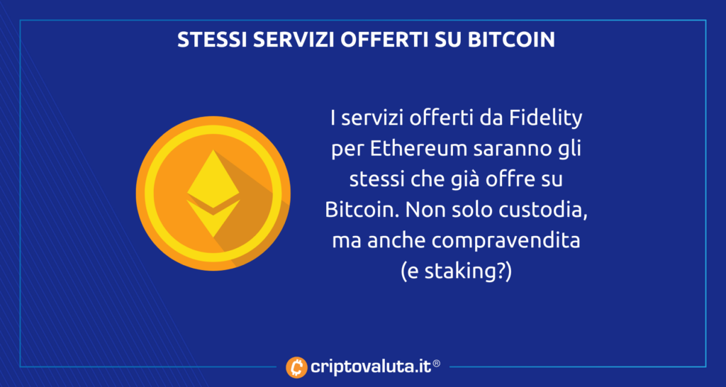 Stessi servizi offerti su Bitcoin per Ethereum