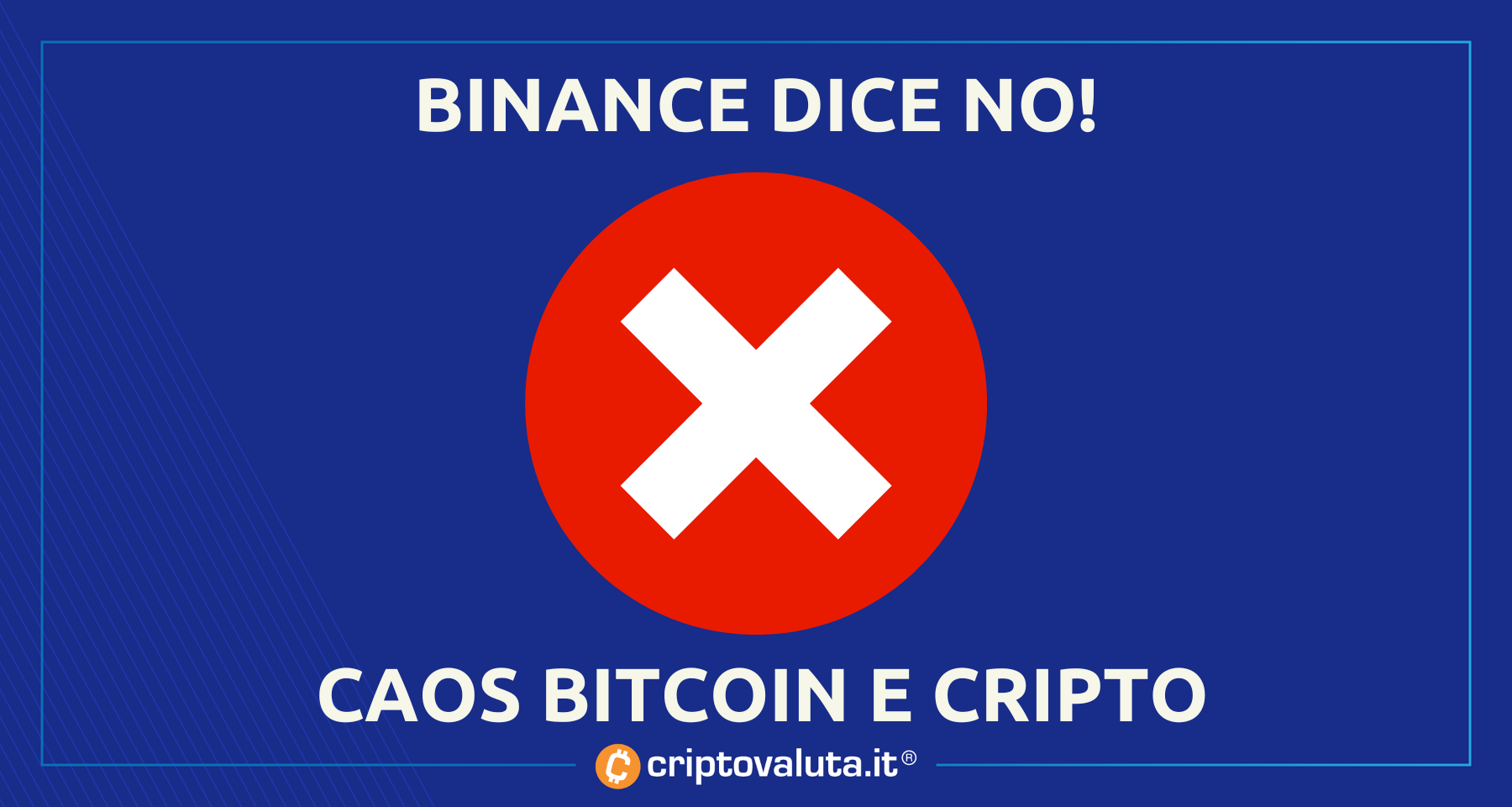 Dietrofront di Binance! | Bitcoin, Ethereum e Crypto AFFONDANO