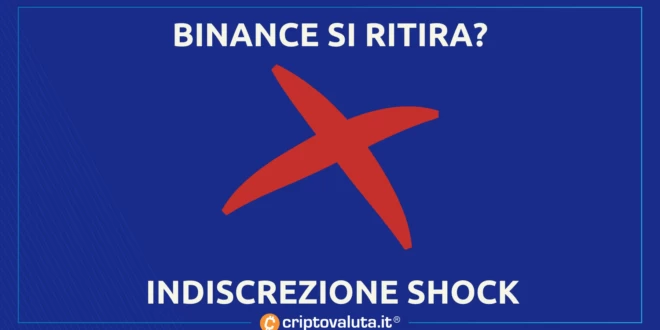 BINANCE SI RITIRA