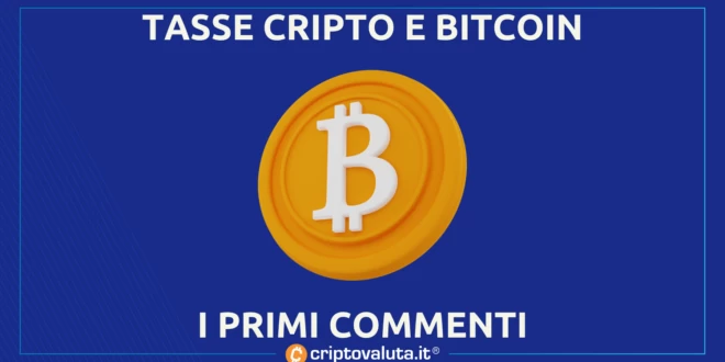 CRIPTO BITCOIN TASSE ANALISI