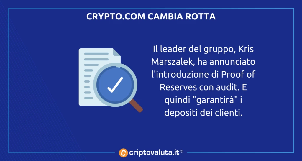 Crypto.com cambia rotta