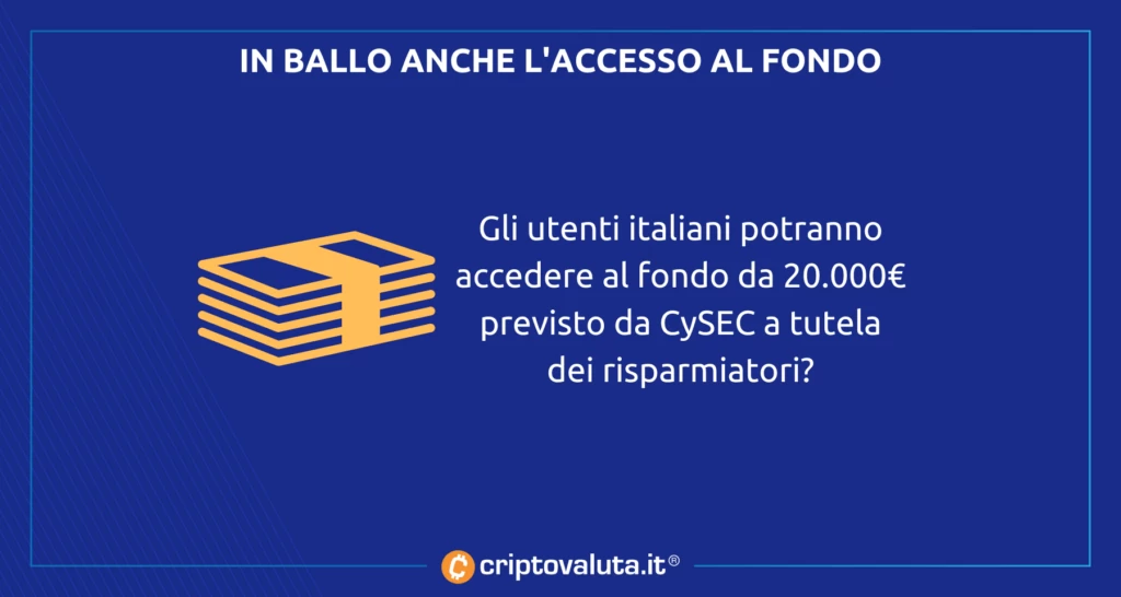 In ballo anche accesso al fondo protezione investitori