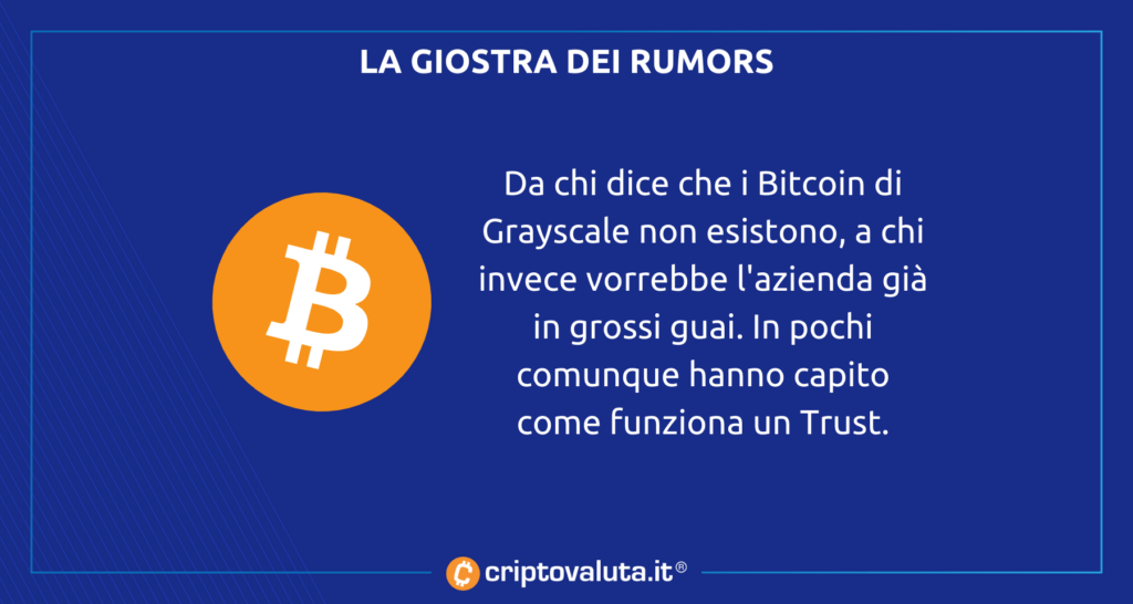 Bitcoin giostra rumors