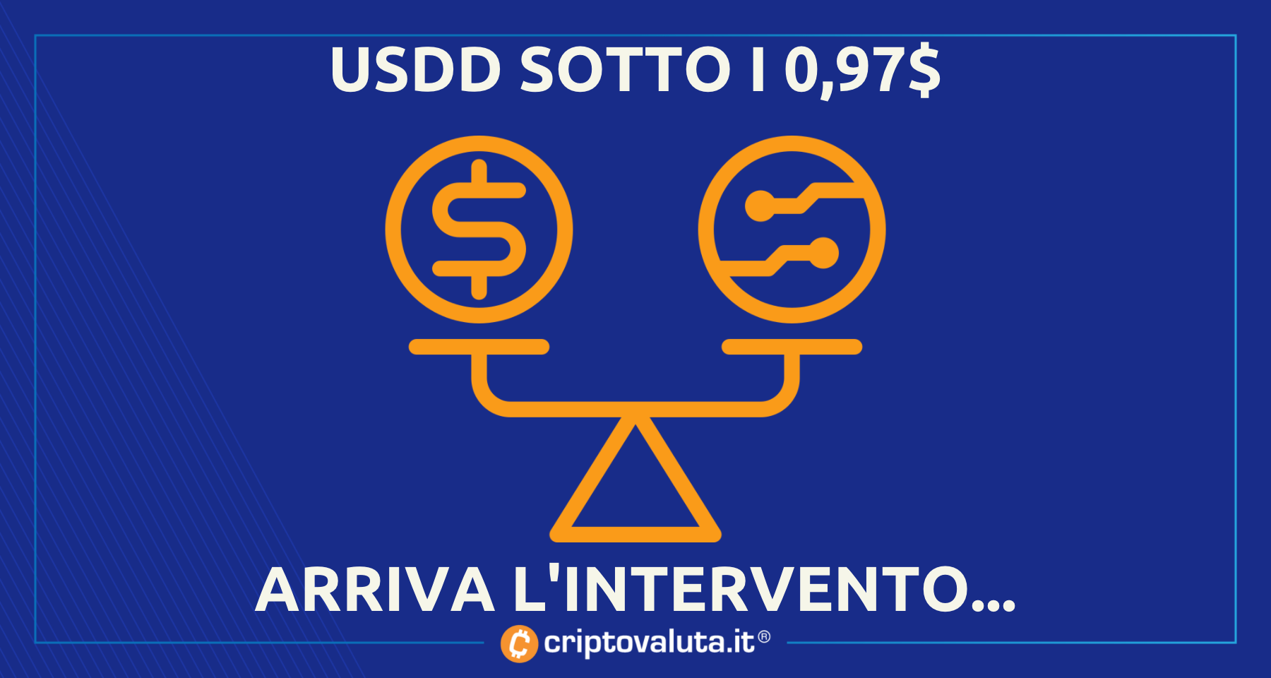 USDD in DEPEG! Prezzo sotto 0,97$ | Poi interviene Justin Sun e...