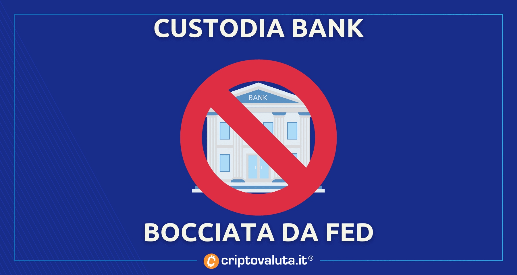 La banca crypto e Bitcoin bocciata da FED | Niet a Custodia