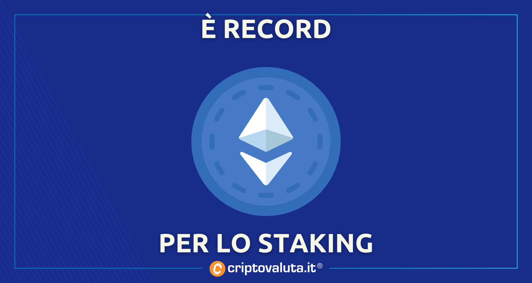 Ethereum:  RECORD per lo staking! | prezzo a 1.400$ e può salire ancora...