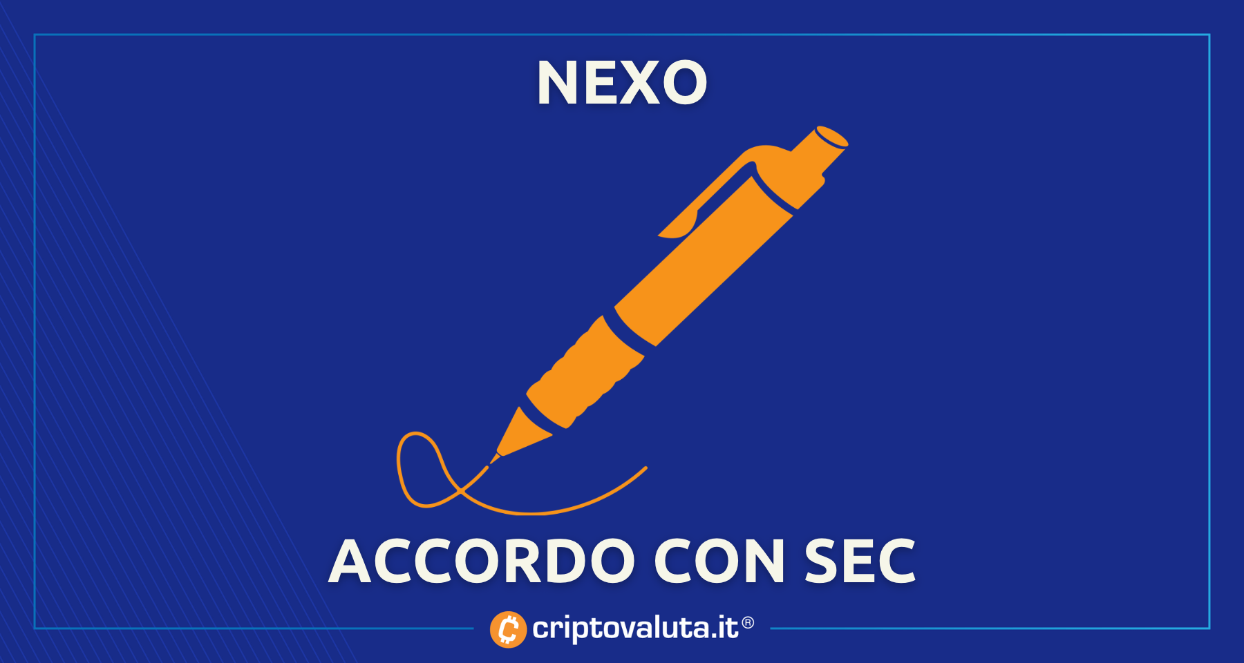 Nexo: arriva l'accordo con SEC! | Il token vola a +10%