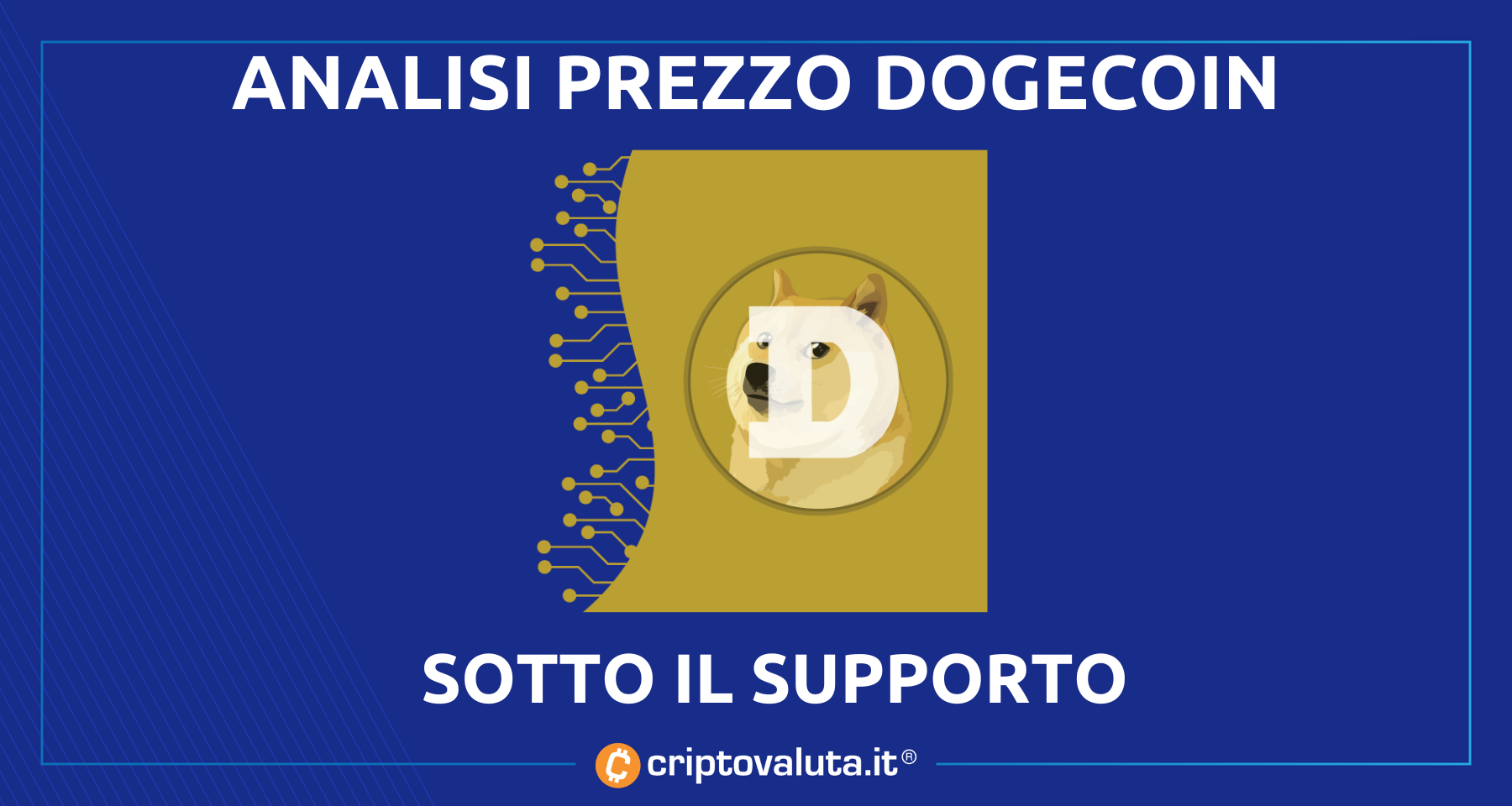 Dogecoin: ritraccia dopo Musk e Twitter | rotto il supporto, può scendere a 0,060$