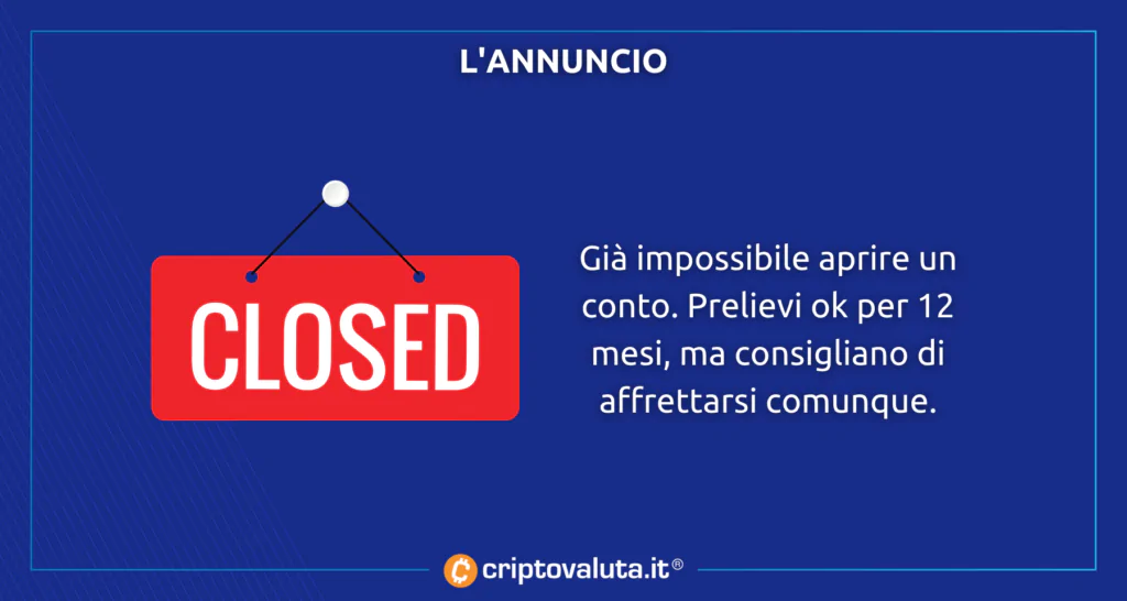 Annuncio chiusura LocalBitcoins