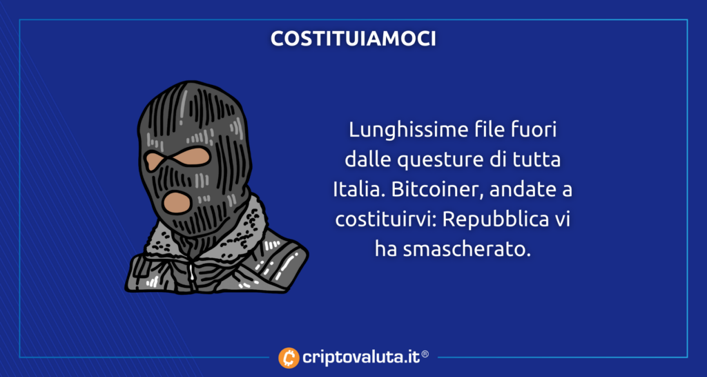 Bitcoin costituzione criminale