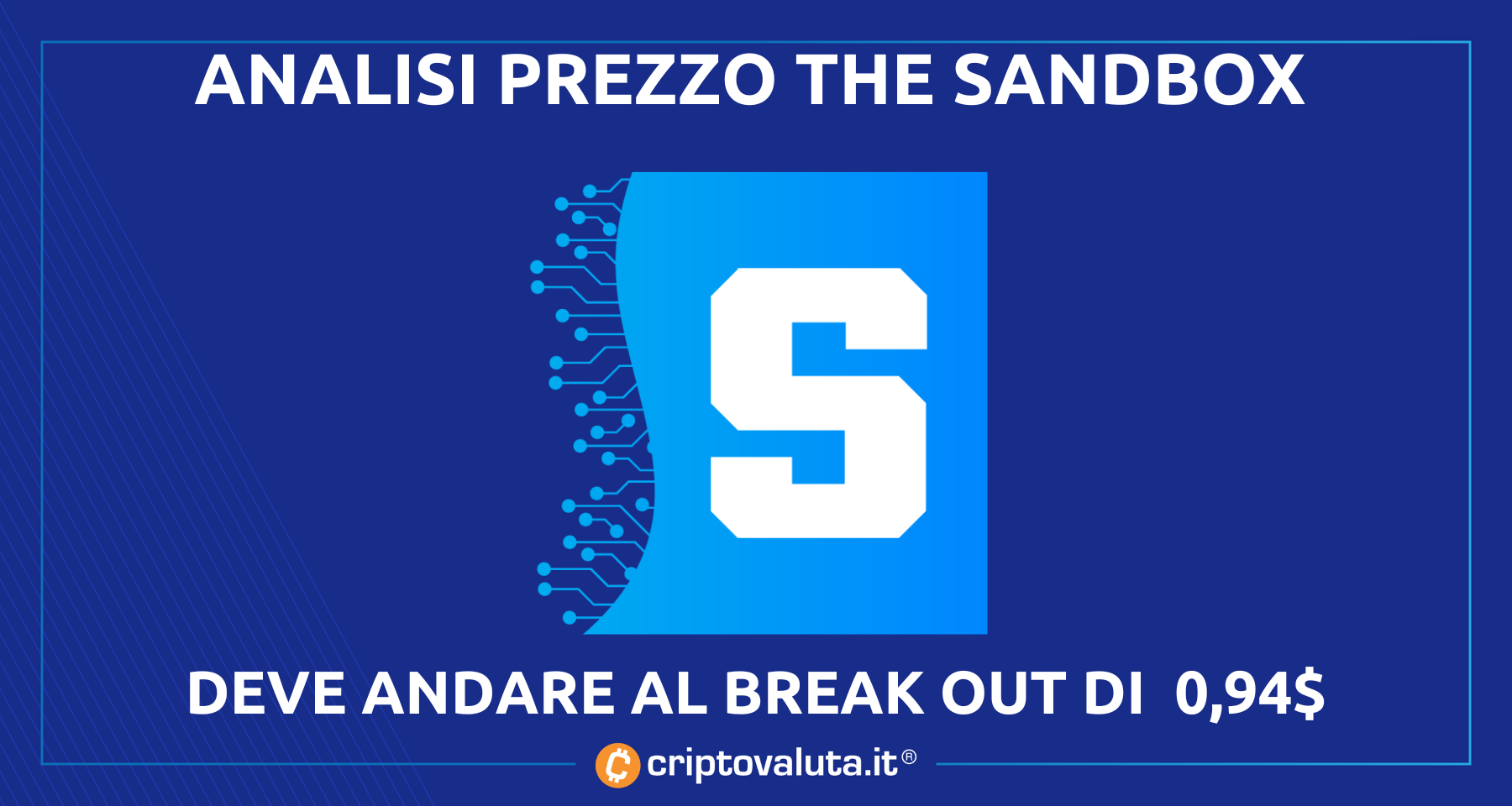 The Sandbox: ha ritracciato al supporto | SAND deve rompere la resistenza 0,94$