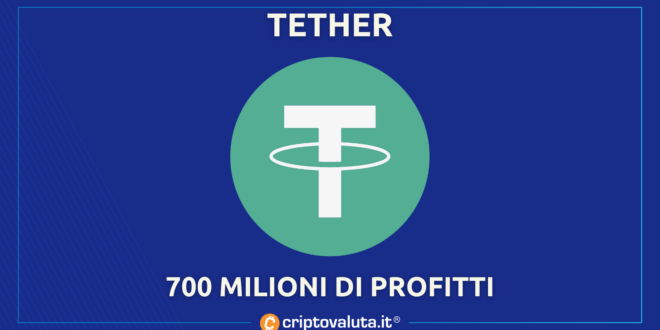 Tether boom 700 milioni