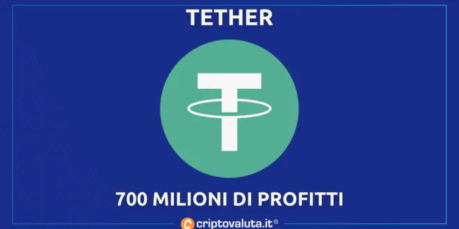 Tether boom 700 milioni
