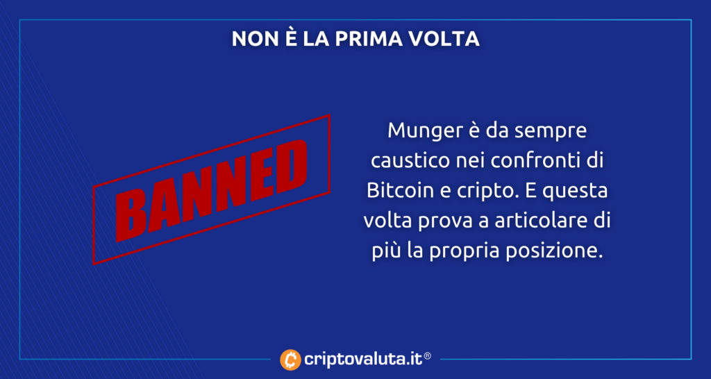 Charlie Munger vuole il ban - e non sarà l'ultima volta