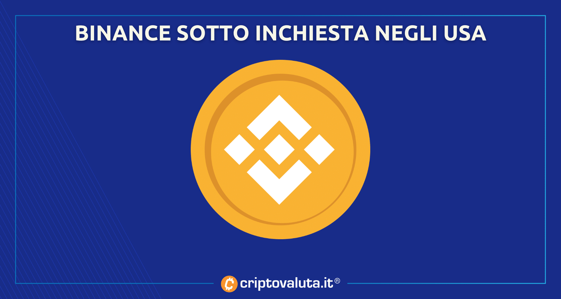 BREAKING: INCHIESTA USA PER BINANCE | CRYPTO A PICCO