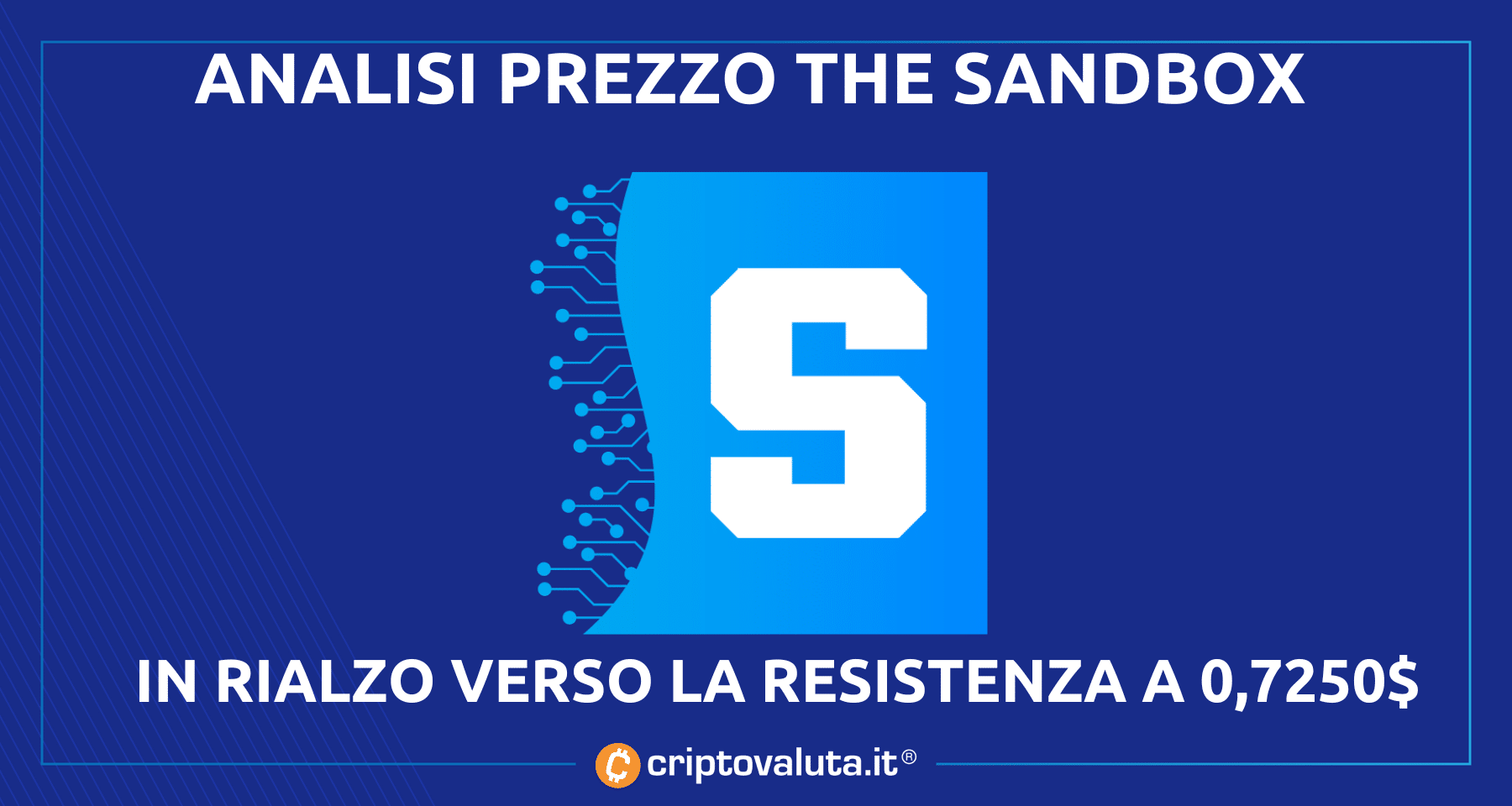 Analisi The Sandbox: rimbalza dal supporto | Resistenza da rompere a 0,72100$