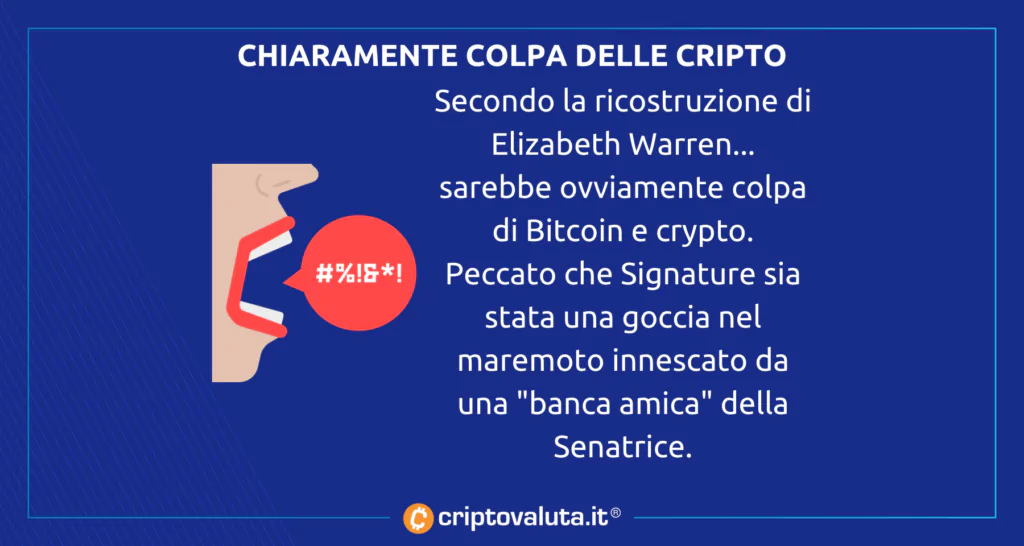 Senatrice attacca crypto