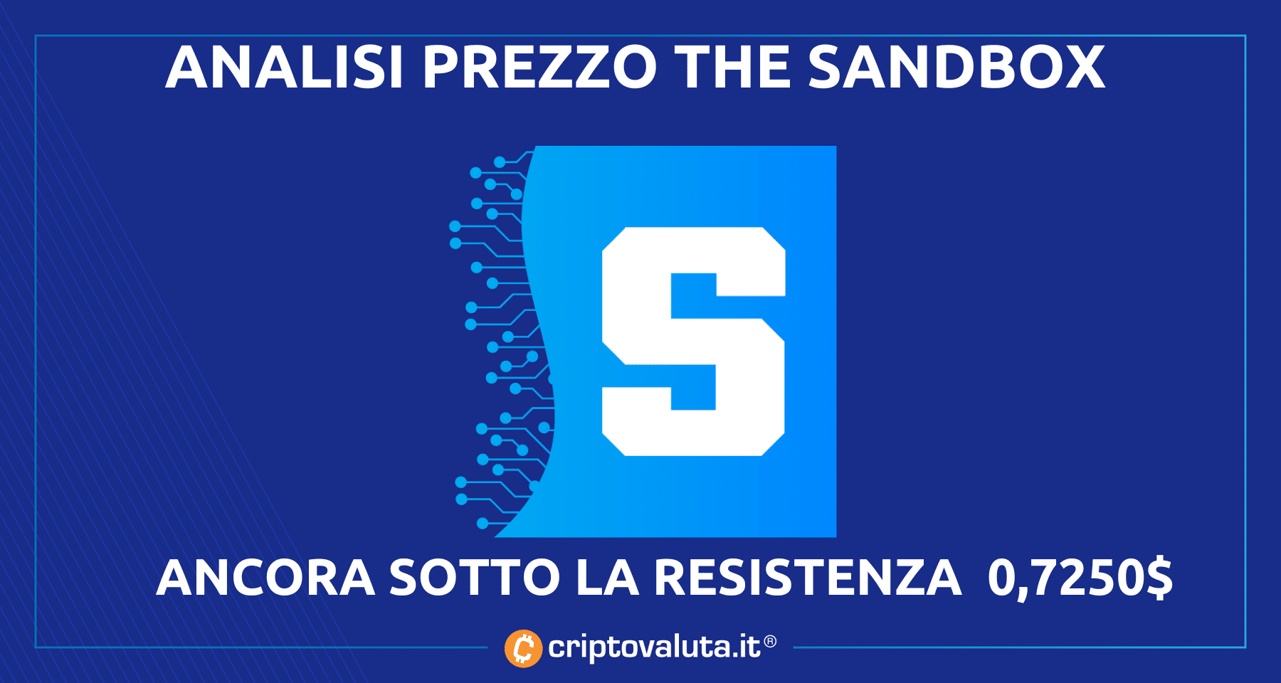 Crypto The Sandbox: in rialzo ad Aprile | Punta ancora break out a 0,72100$