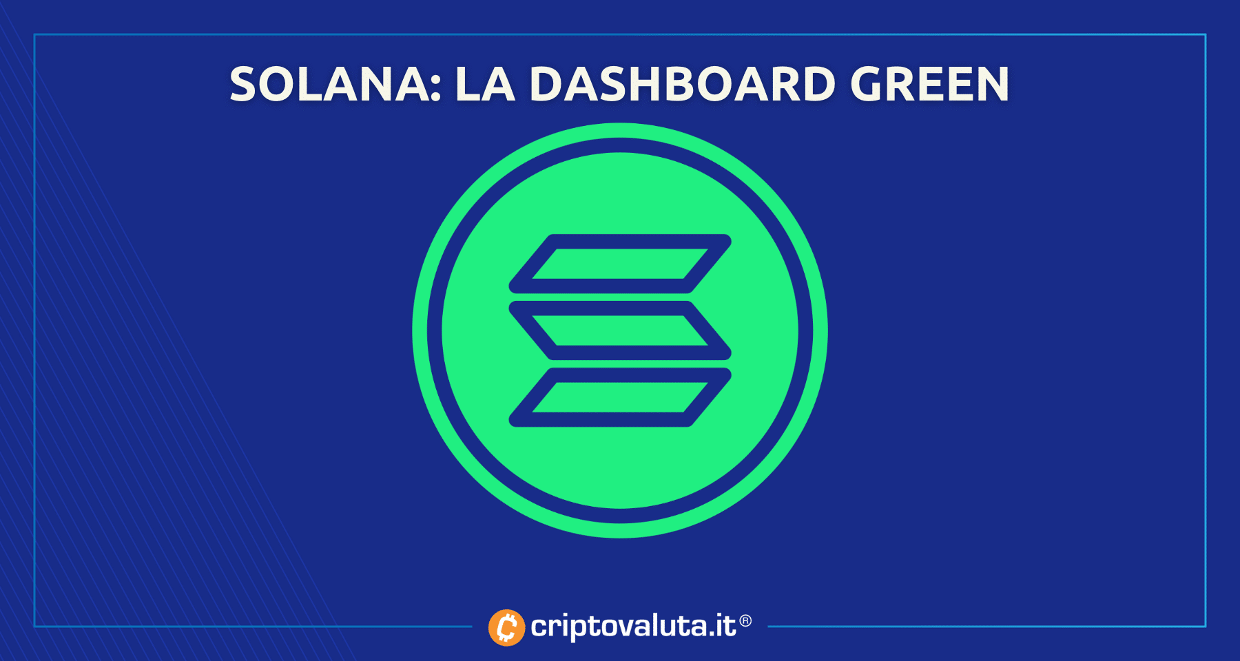 Solana si lancia nel GREEN | "Battiamo Bitcoin 5 miliardi a uno"