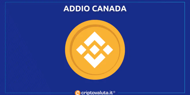 Addio Canada per Binance