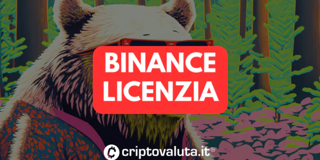 LICENZIAMENTI BINANCE