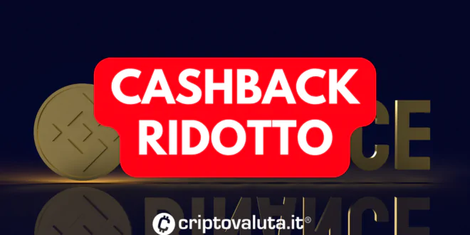 CASHBACK RIDOTTO BINANCE