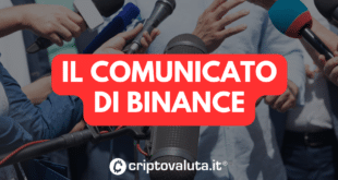COMUNICATO BINANCE PRIVACY COIN