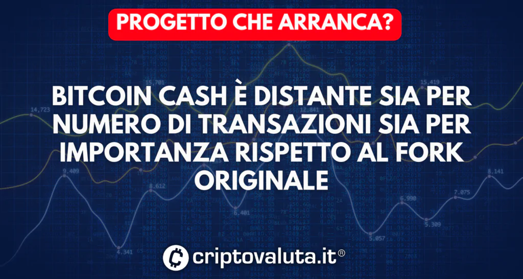 Bitcoin Cashp rogetto che arranca