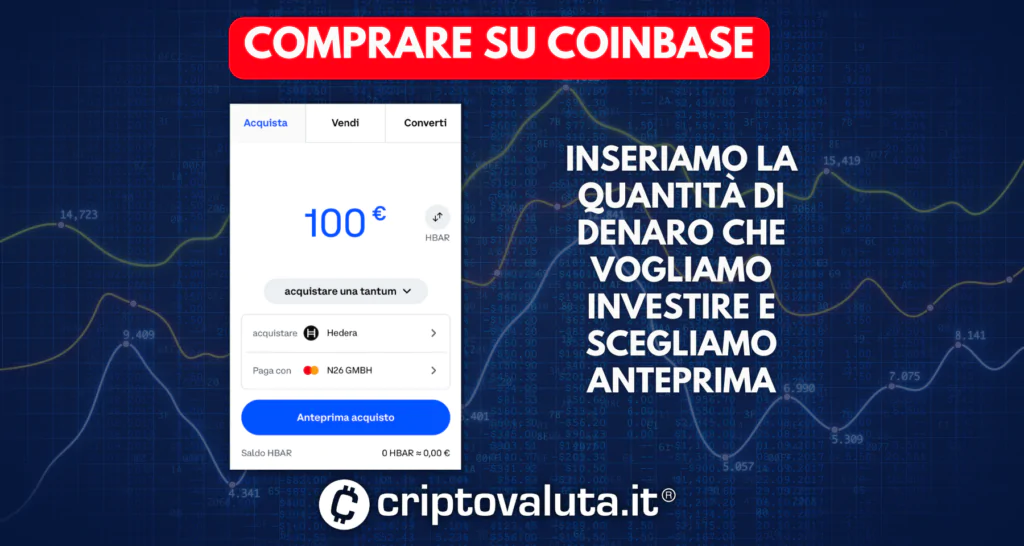 Comprare HEDERA su COinbase