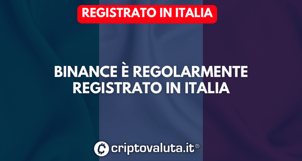 Binance registrazione italia