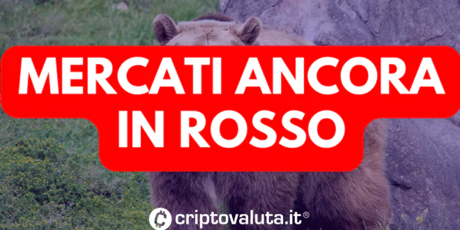 Mercati in rosso Bitcoin crypto