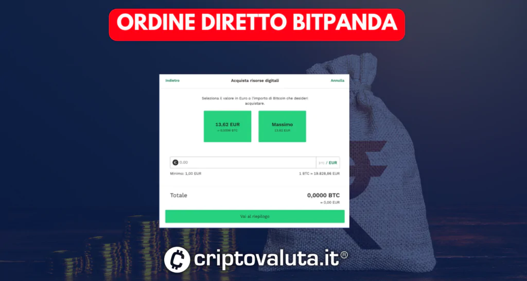 Ordine diretto su BitPanda