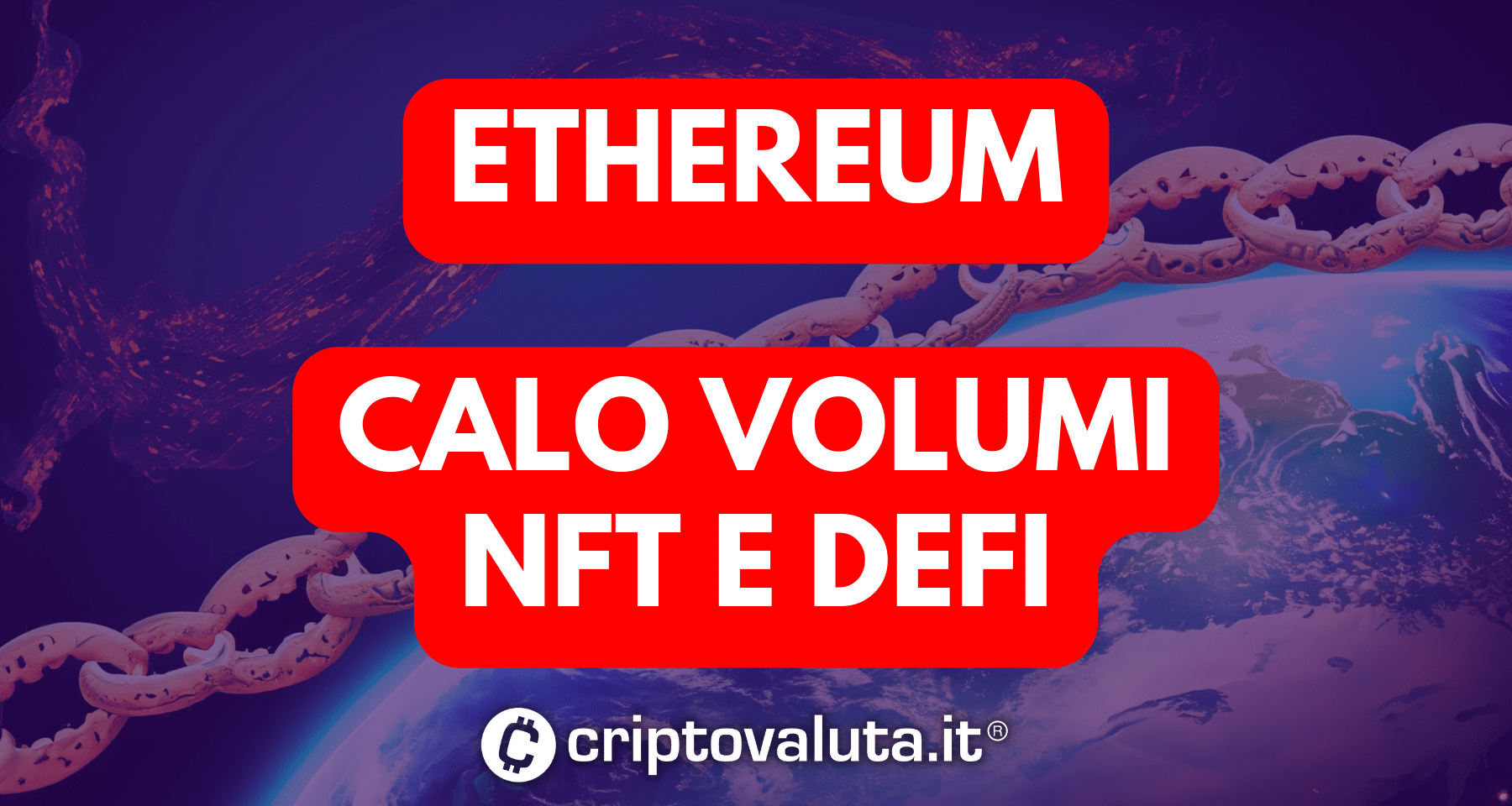 Ethereum on chain: calo su NFT e DeFi | Allarme ritorno della pressione inflazionistica