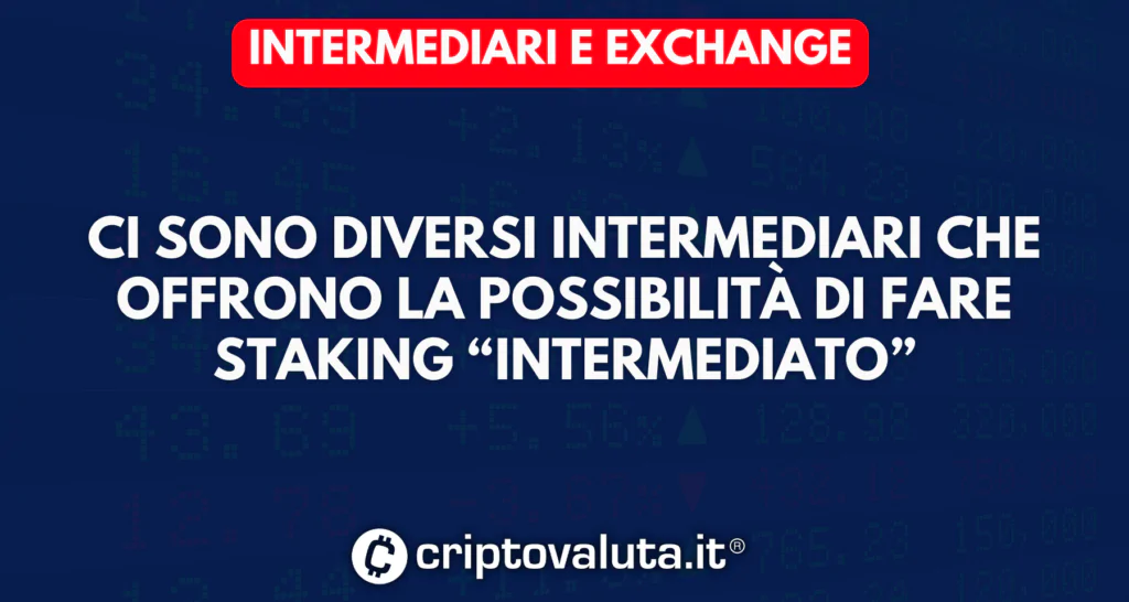 Staking intermediari exchange